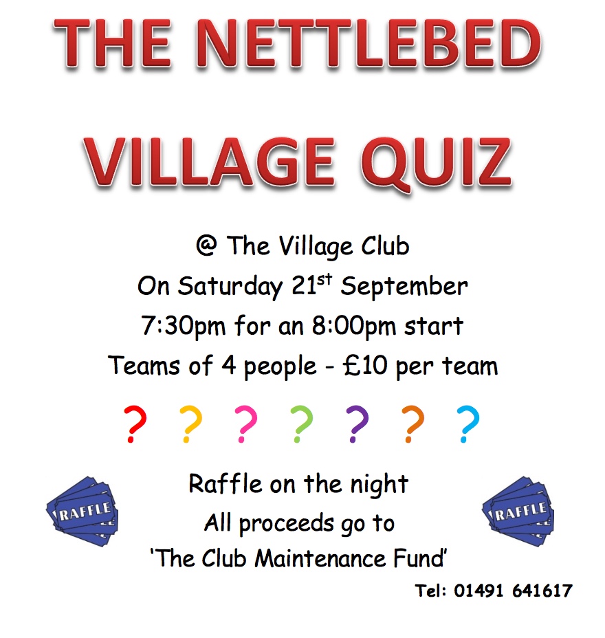 Nelttlebed Vliaage Quiz Night